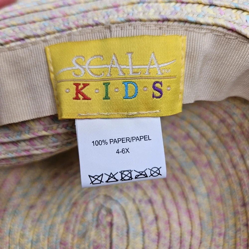 Scala Kids Girl's Sun Panama Hat Youth Size 4-6X (20